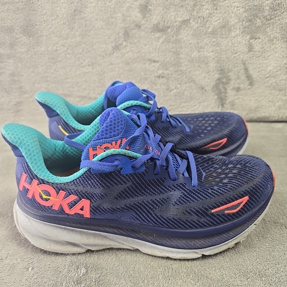 Hoka One One Clifton 9 Shoes Womens Size 8 B Blue 1127896 BBCRM Running Sneakers - Picture 5 of 11